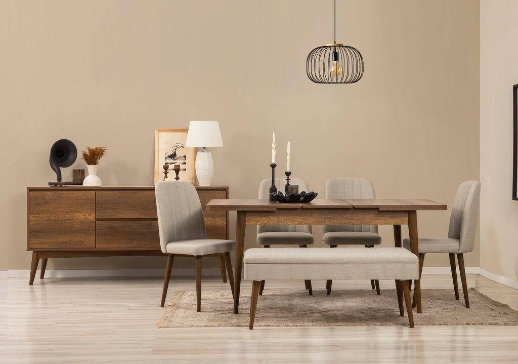 Hanah Home Trpezarijski set Vina 03 1005, 7 delova, Krem