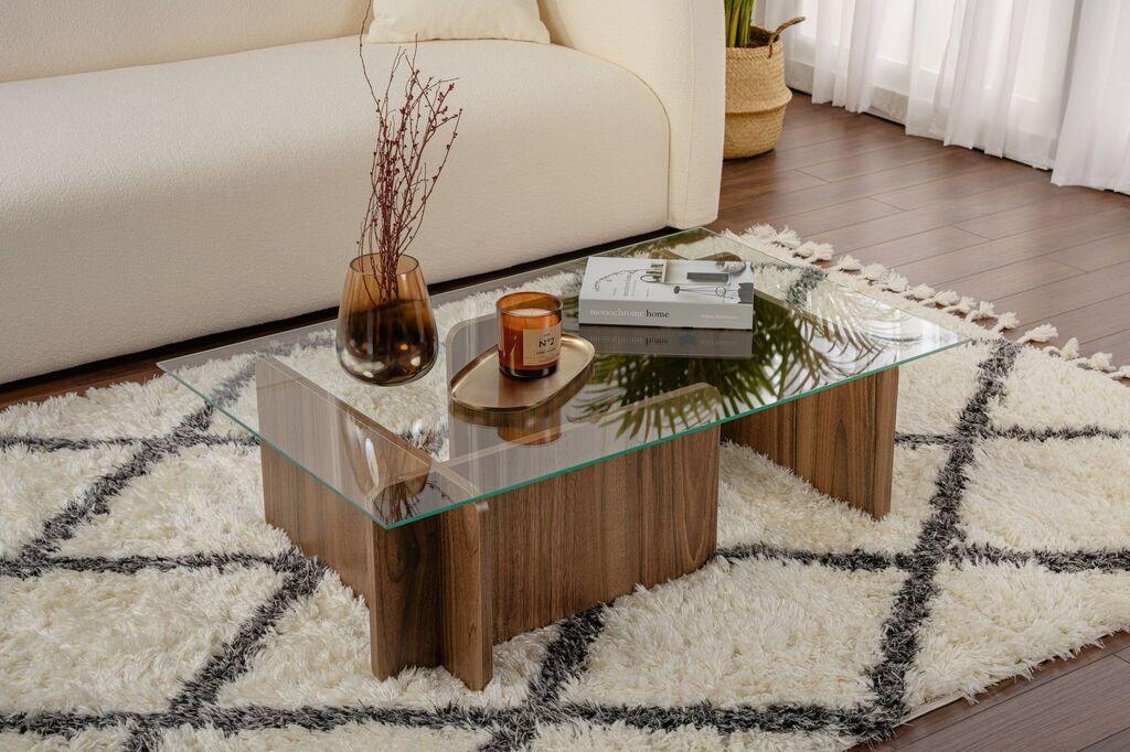 Nordure Klub sto Flavio, 105x30x65cm, Braon