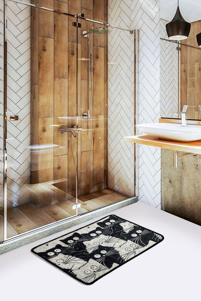L'essentiel Maison Otirač dezen crno bele mace 40x60 cm crno-beli