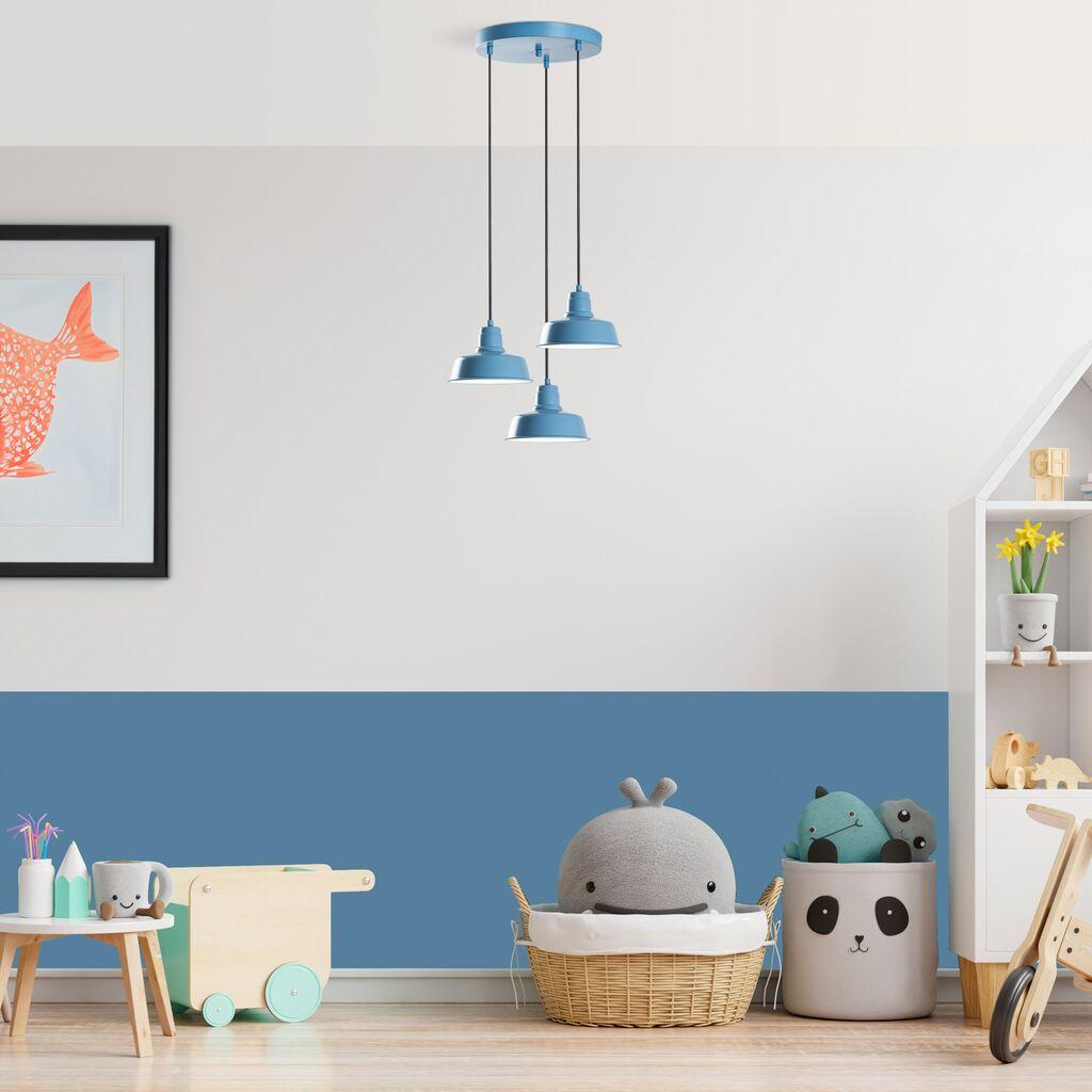 Opviq Luster Memati-181, 75-108cm, 45 cm, 3xE27, Plavi