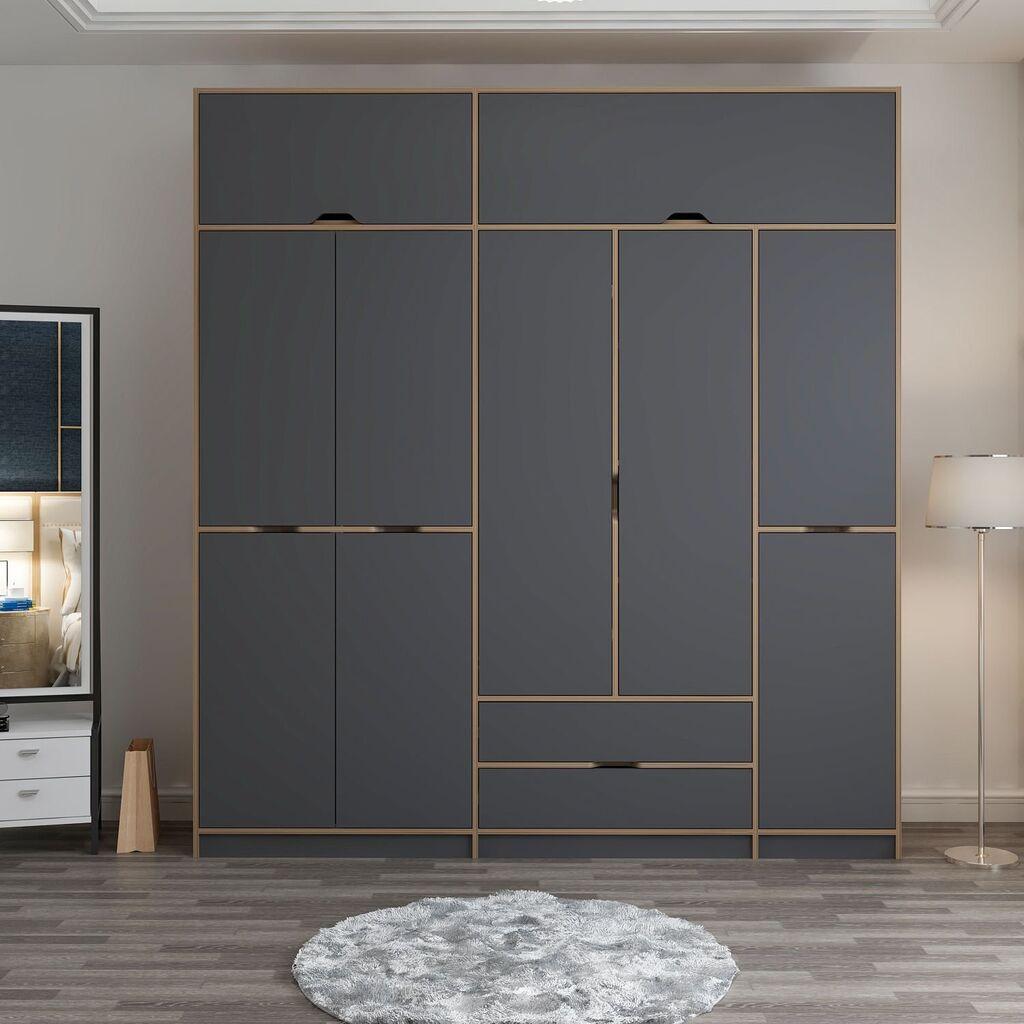 Hanah Home Garderober Elina-8909, 232x253x52 cm, Antracit