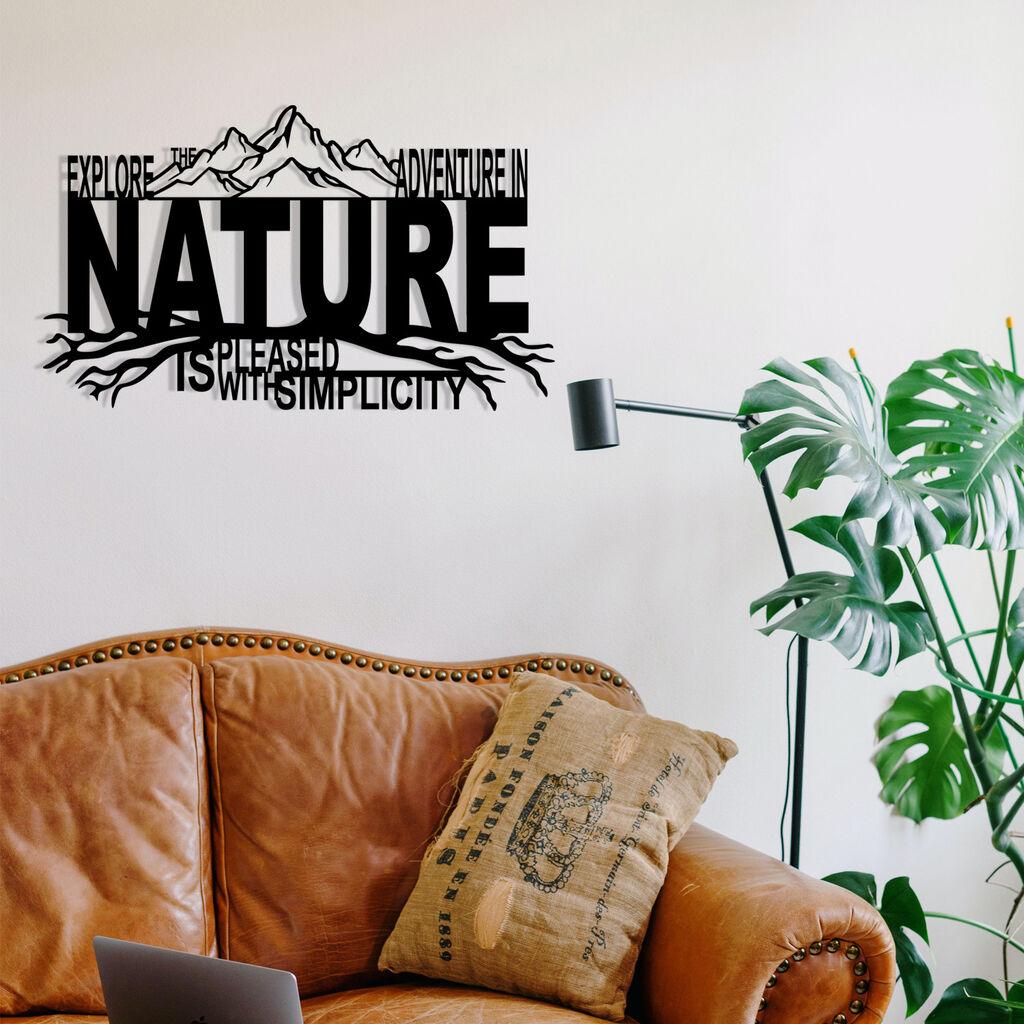 Wallity Zidna dekoracija Nature, 70 x 42 cm,  Crna