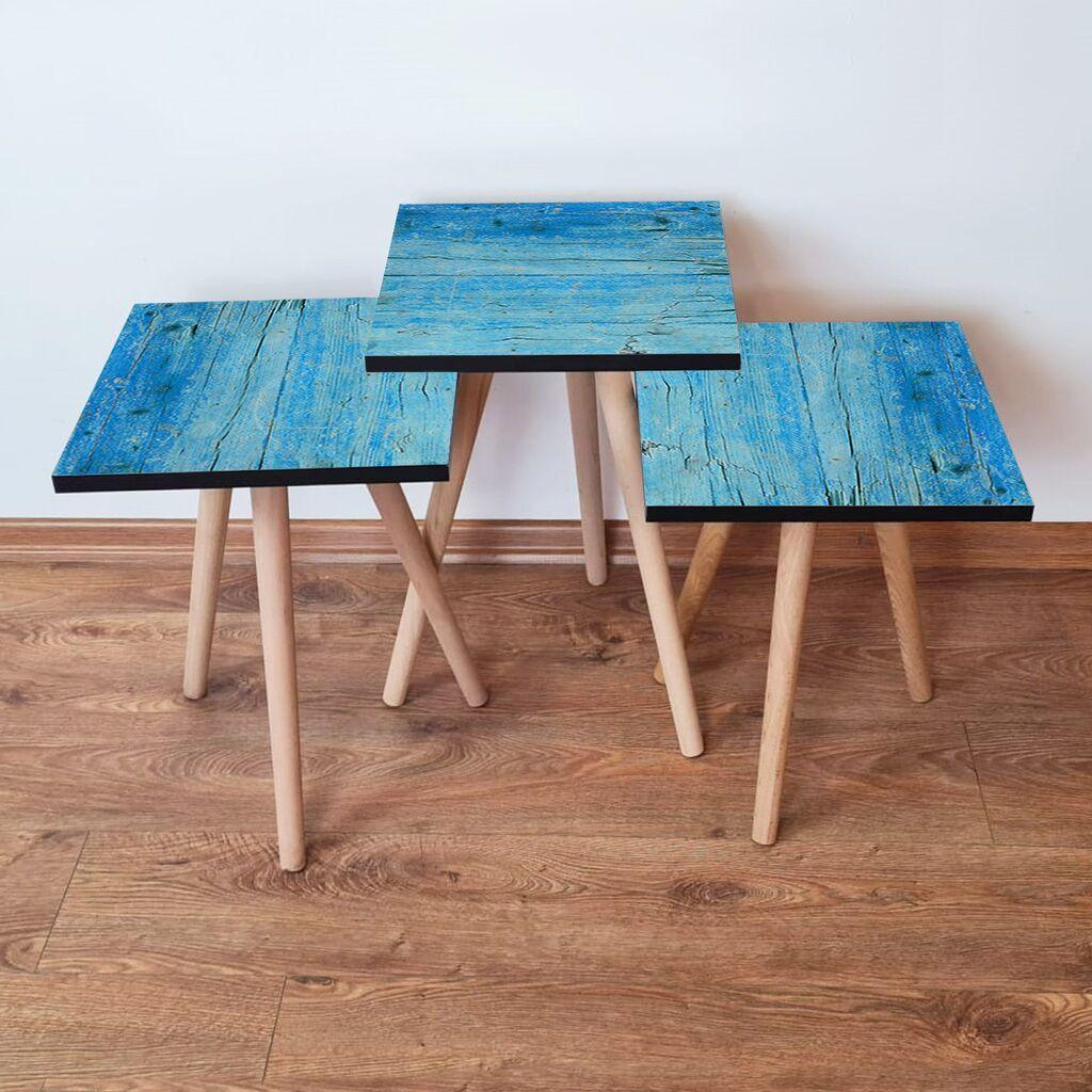 Hanah Home Set klub stočića 3Shp129, 3 komada, Šareni