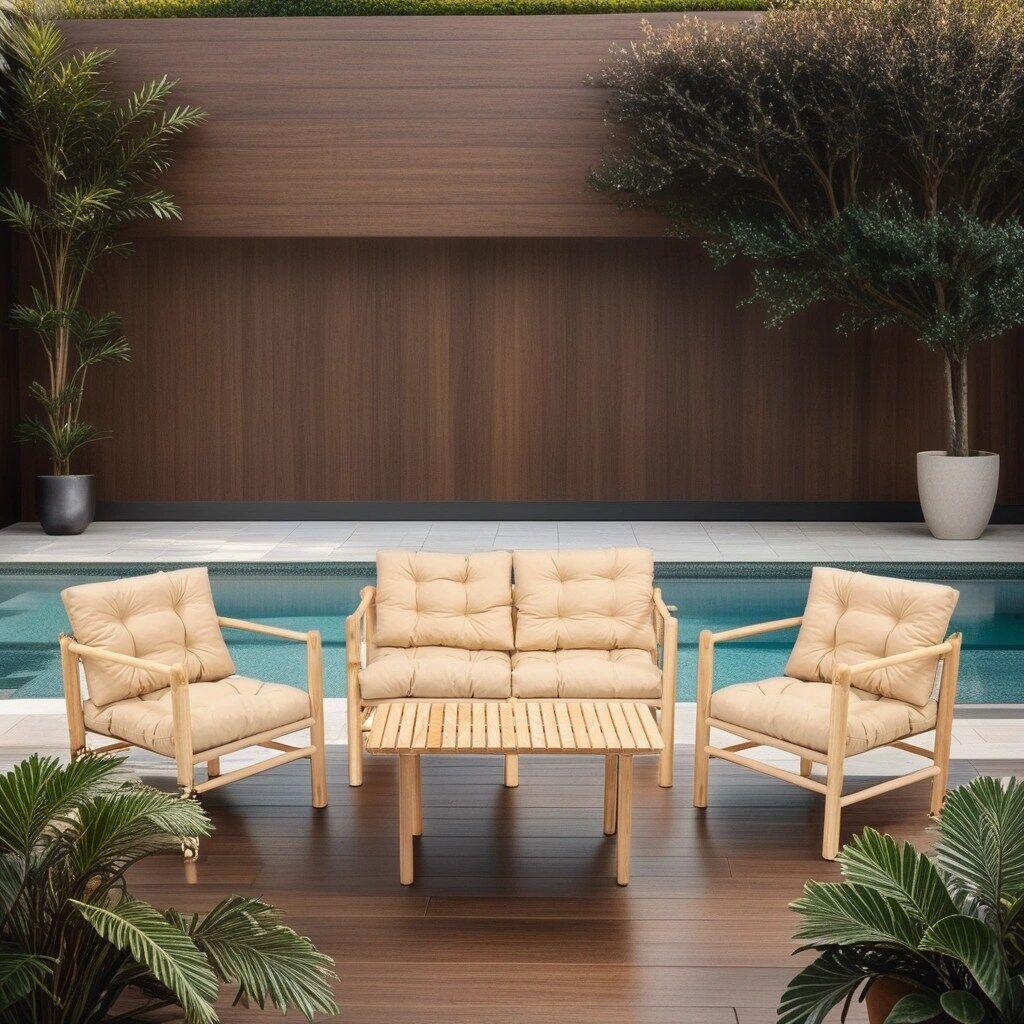 Hanah Home MY028 Baštenska garnitura, Bež