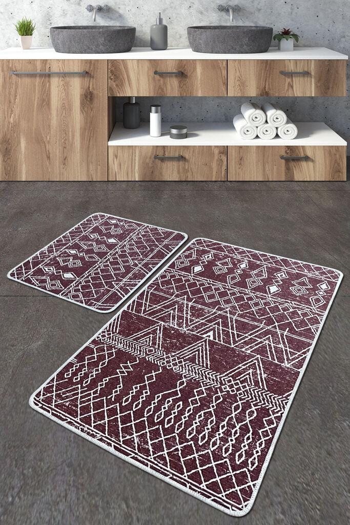 L'essentiel Maison Kupatilski otirač Straordinario, 2 komada, Bordo-beli