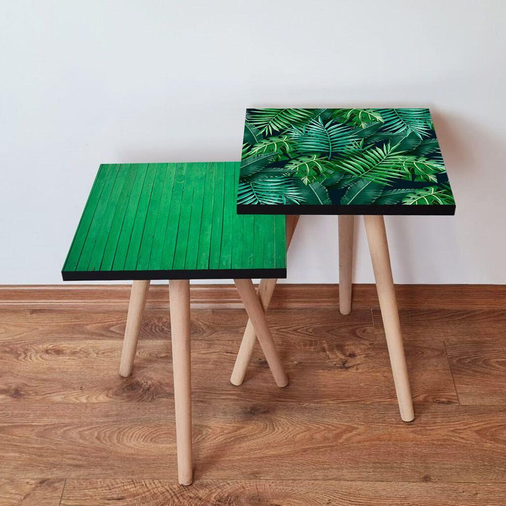 Hanah Home Set klub stočića 2Shp243, 2 komada, Šareni