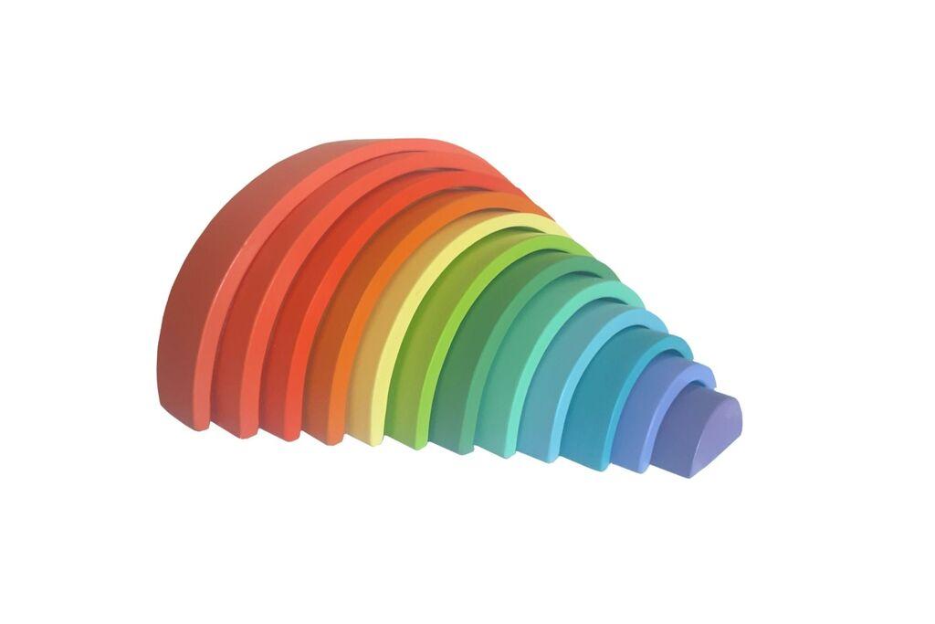 HANAH HOME Drvena igračka Pastel Rainbov, Šarena, 12 delova