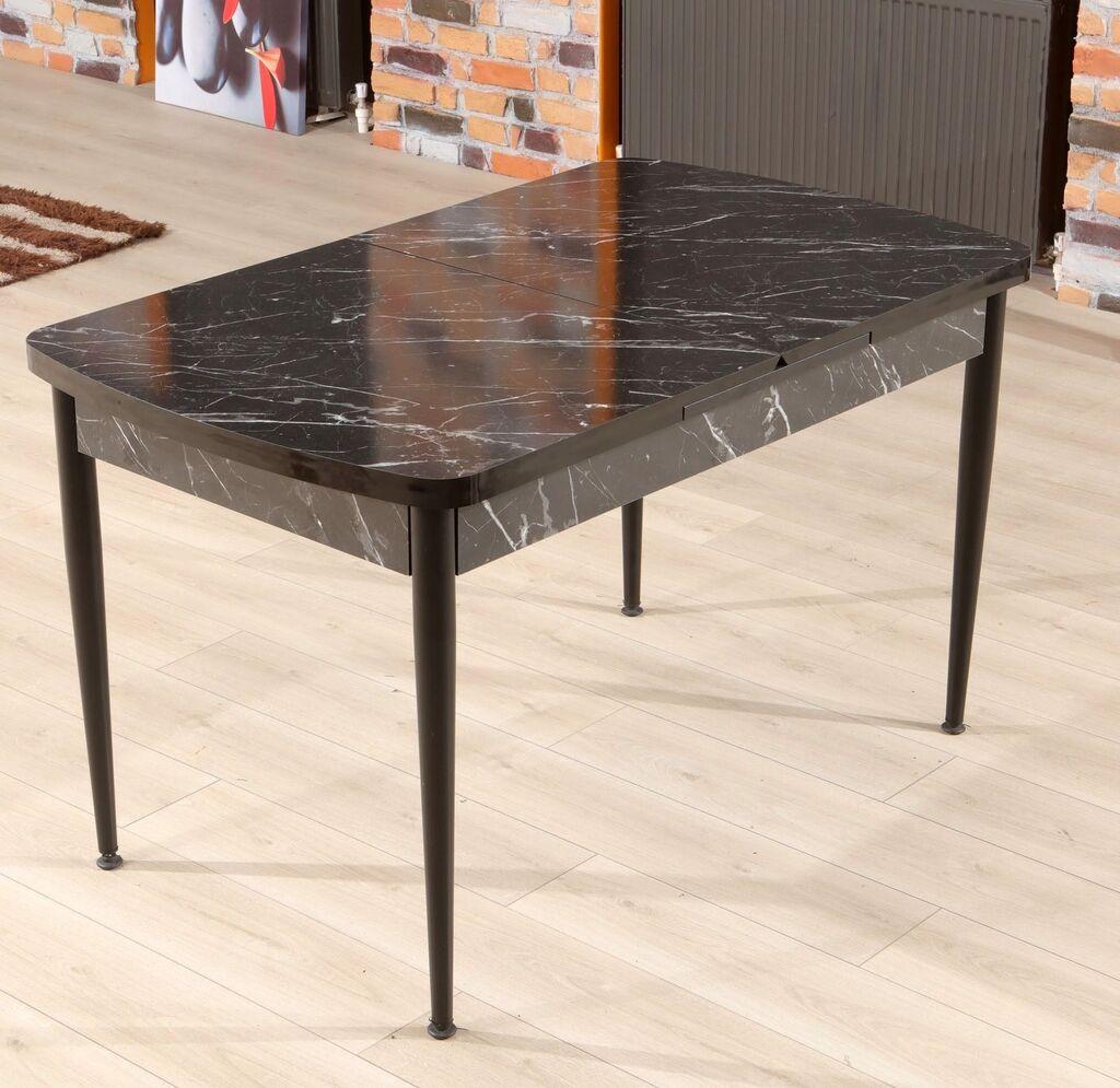 Hanah Home Trpezarijski sto na razvlačenje Trend Bendir, 132-170 cm, Crni
