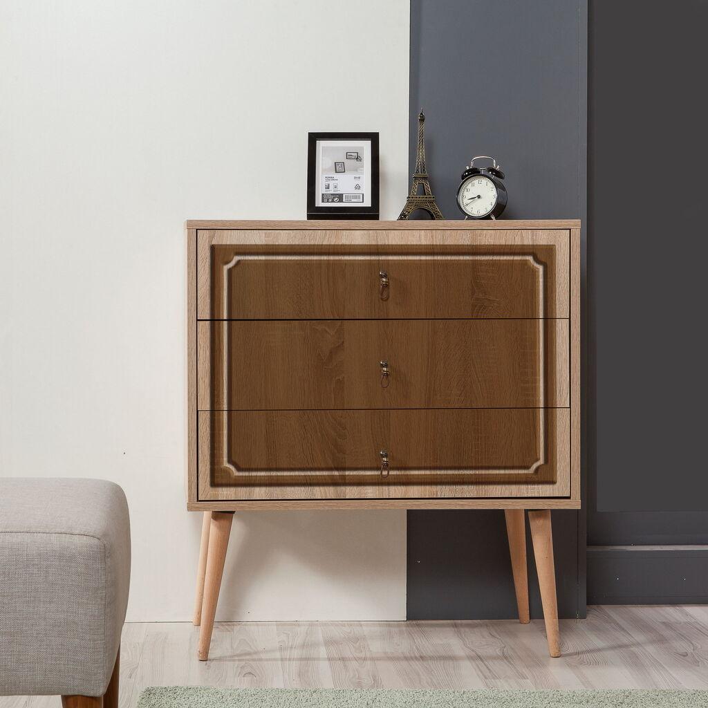 Hanah Home Komoda Trio-622, 80x90x40 cm, Braon