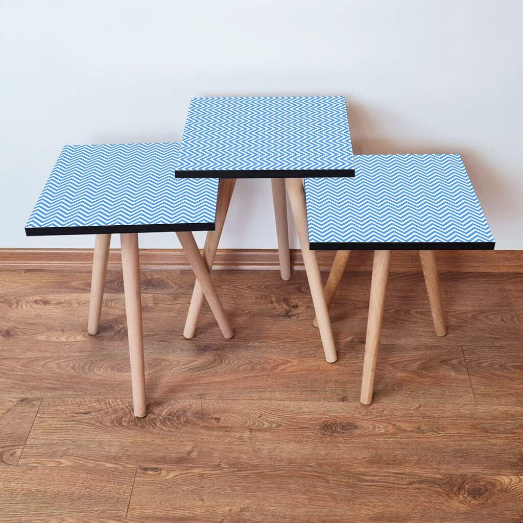 Hanah Home Set klub stočića 3Shp220, 3 komada, Šareni