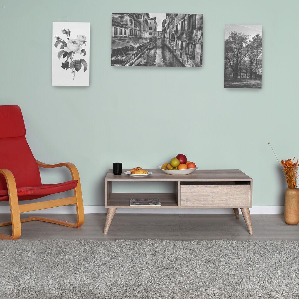 Hanah Home Klub sto Shp-655-Tt-1, 110x42x65 cm, Sivi