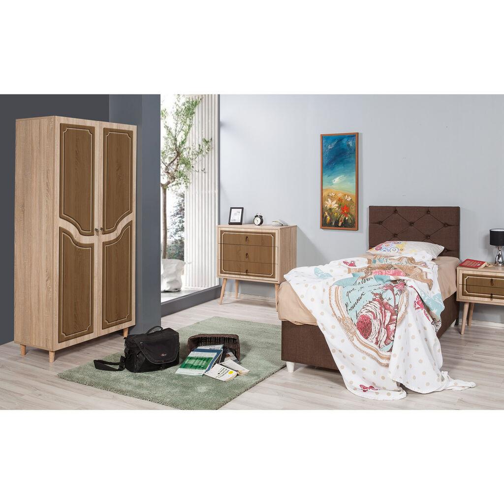 Hanah Home Garderober Stil-622, 90x192x52 cm, Hrast-braon