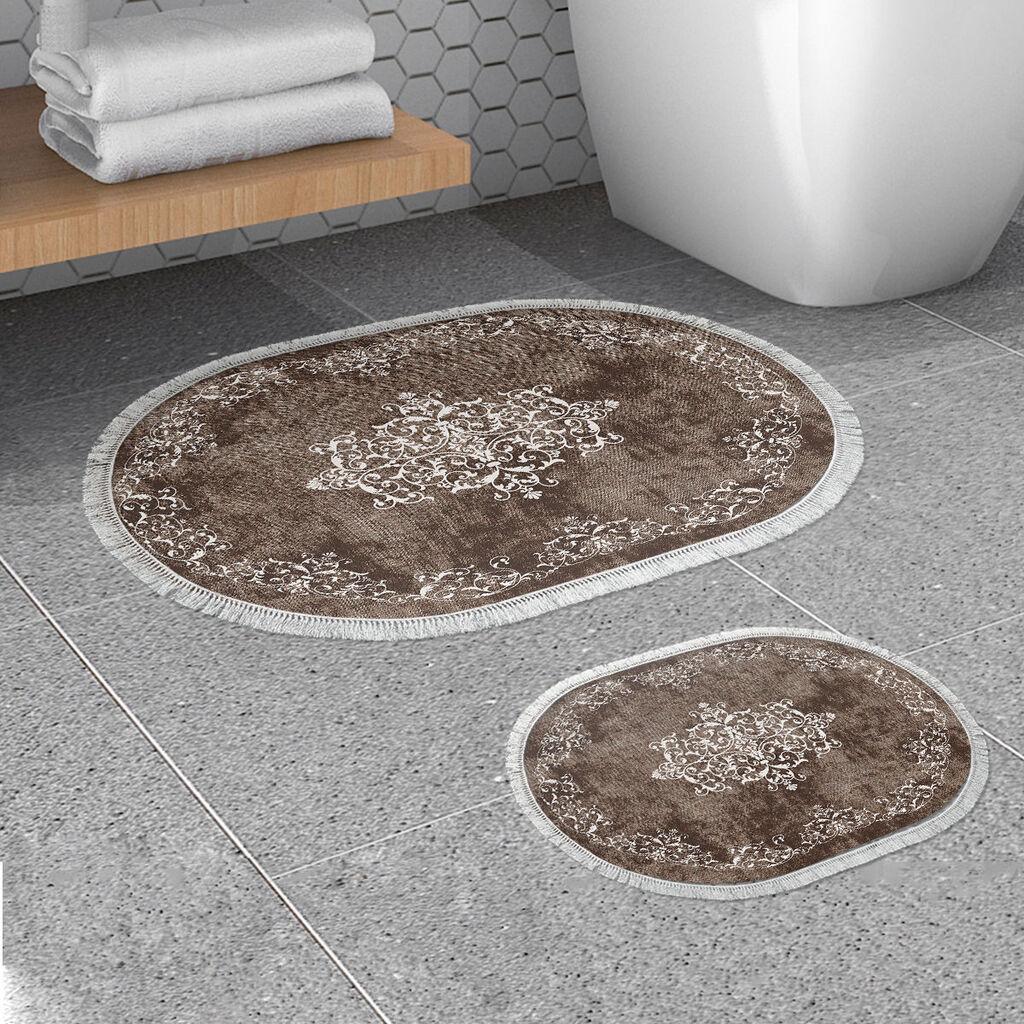 L'essentiel Maison Set 2 prostirke za kupatilo Braon
