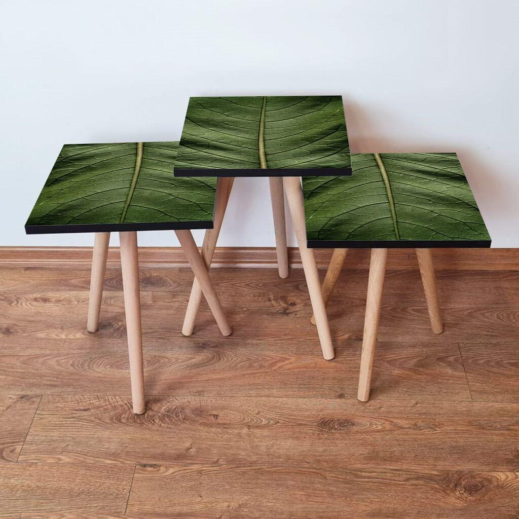 Hanah Home Set klub stočića 3Shp103, 3 komada, Šareni