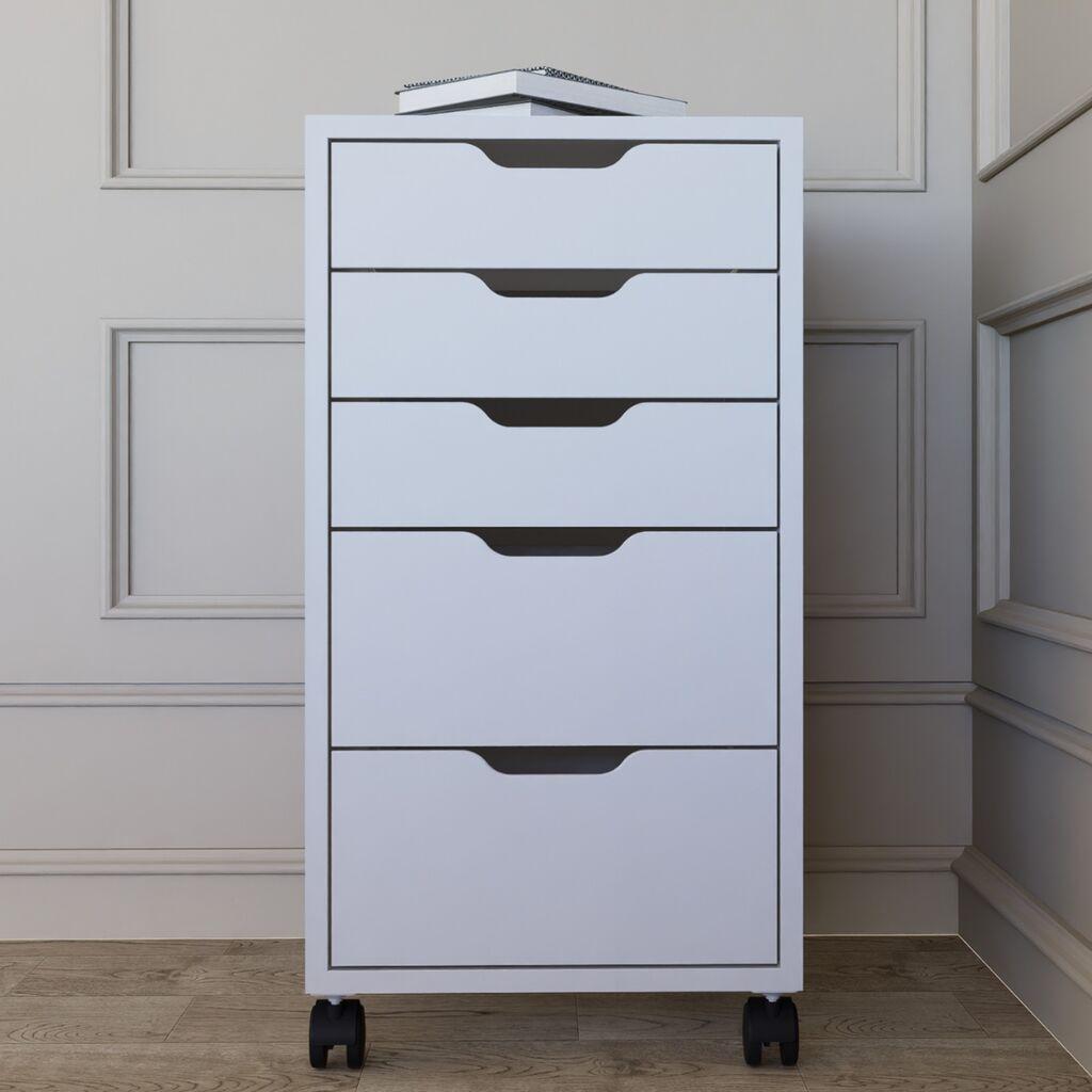 Hanah Home Komoda Duru 1600-48, 40x77,4x55 cm, Bela
