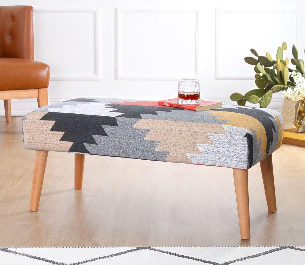 Atelier del Sofa Klupa Beshir v2, 91x42x46 cm, Šarena