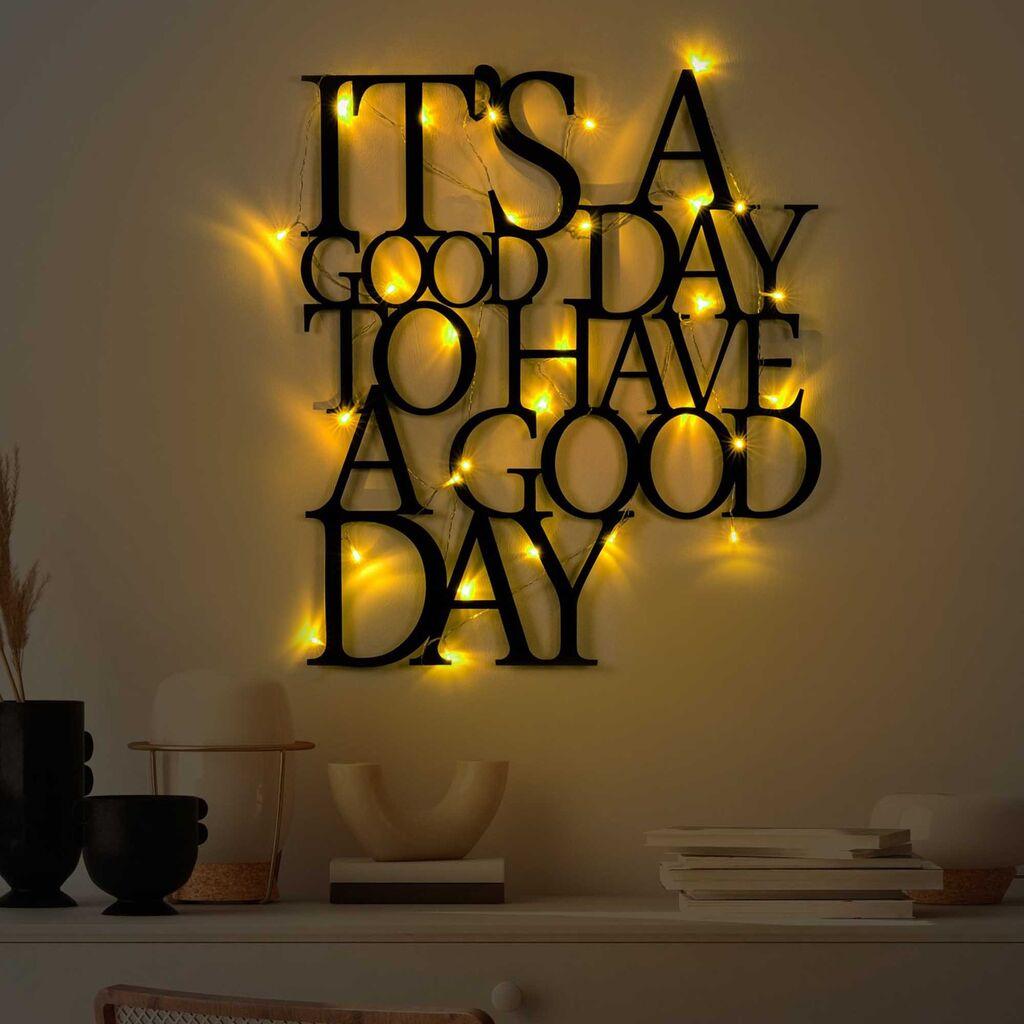 Wallity Zidna dekoracija Its A Good Day To Have A Good Day 187, 70x61 cm, 1.5 mm, IP20, Crna
