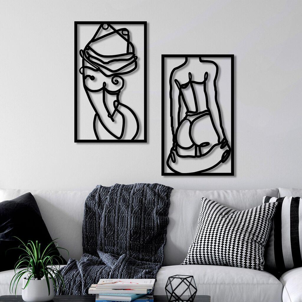 Wallity Zidna dekoracija Body Positive, 42 x 70 cm,  Crna