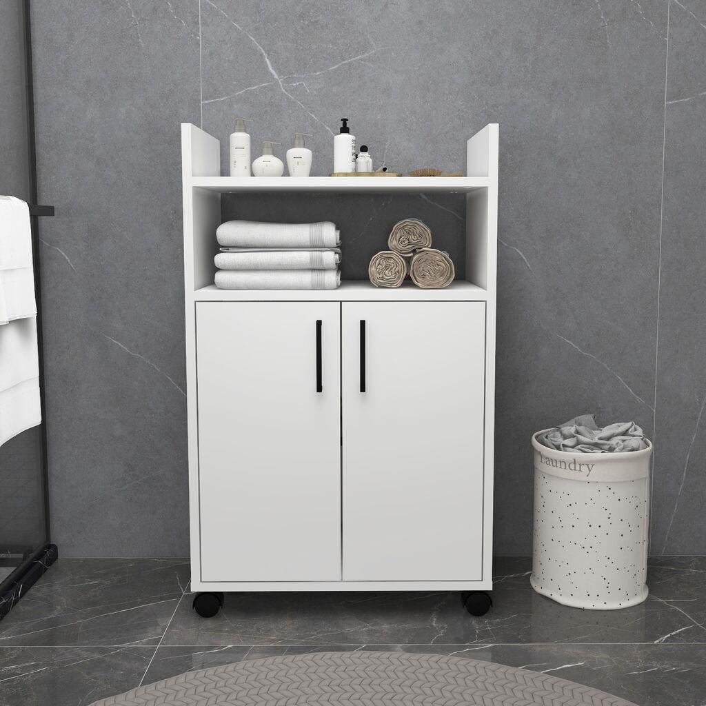Hanah Home Višenamenska komoda Tiraks, 60 x97.3 x35 cm, Bela