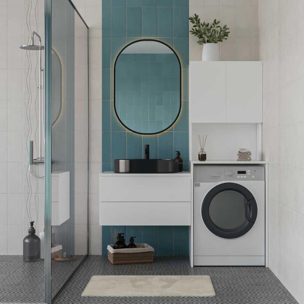 Hanah Home Ormarić za veš mašinu Adr-482-Bb-1, Beli