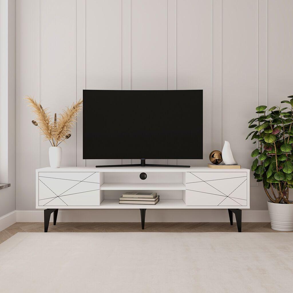Hanah Home TV Komoda Brendon, 160x48,2x39,6 cm, Bela