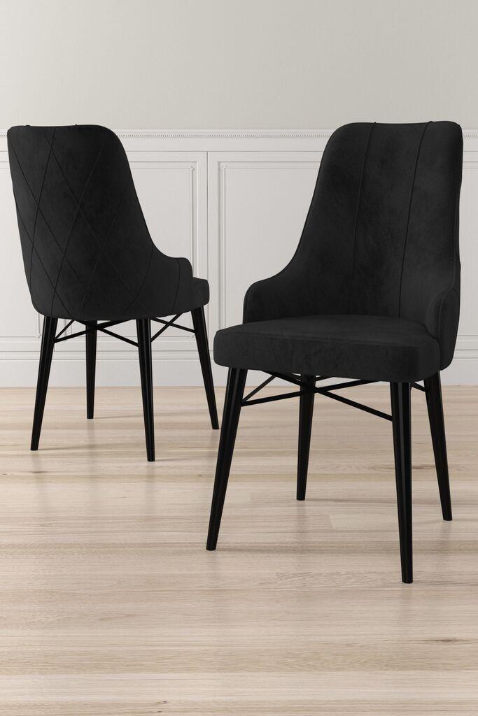 Hanah Home Set stolica Neta, 46x95x42 cm, 4 komada, Crne