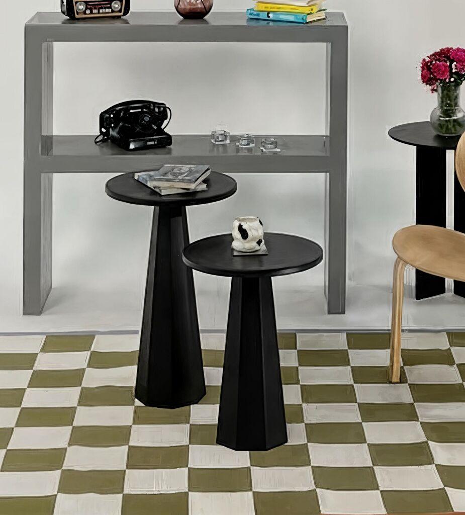 Hanah Home Set klub stolova Lilyum, 2 komada, Crni