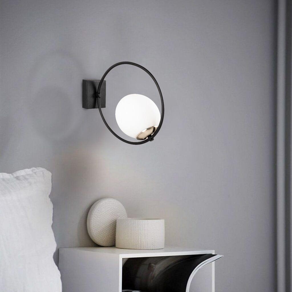 Opviq Zidna lampa E27 Max 40W, Crno-Bela