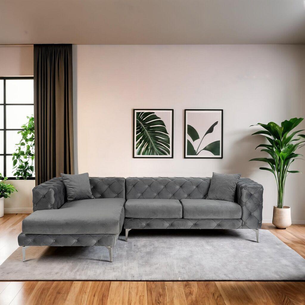Atelier del Sofa Ugaona garnitura Como Eco, 270x180x72 cm, Antracit