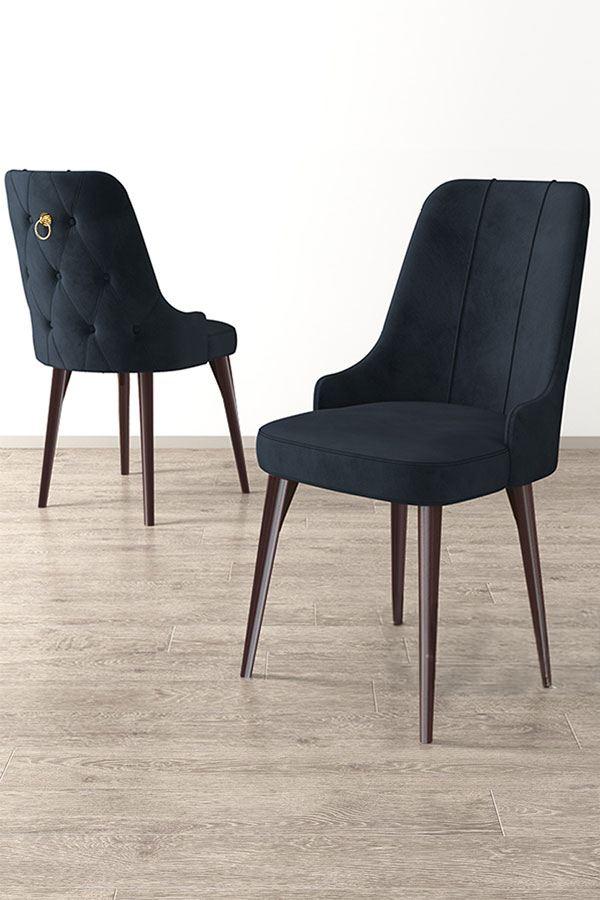 Hanah Home Set stolica Newa, 46x94x46 cm, 6 komada, Antracit-braon