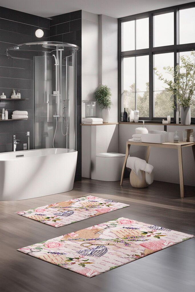 L'essentiel Maison Set prostirki za kupatilo CT-5247, 2 Komada, Šarena