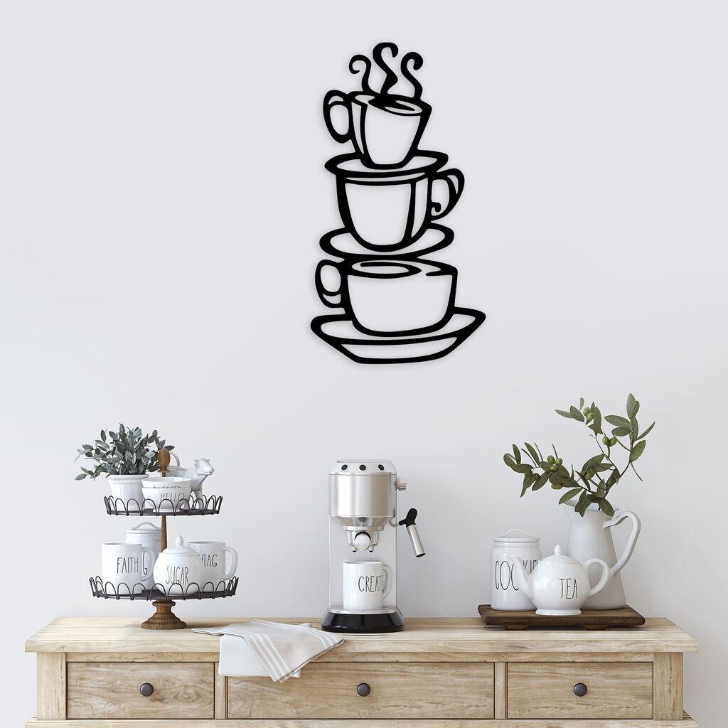Wallity Zidna dekoracija Coffee, 40x75 cm, 1.5 mm, Crna