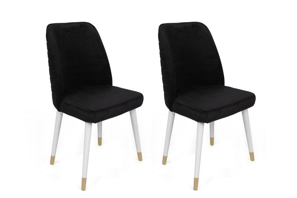 Hanah Home Set trpezarijskih stolica  Hugo 406 V2, 2 komada,  Crni