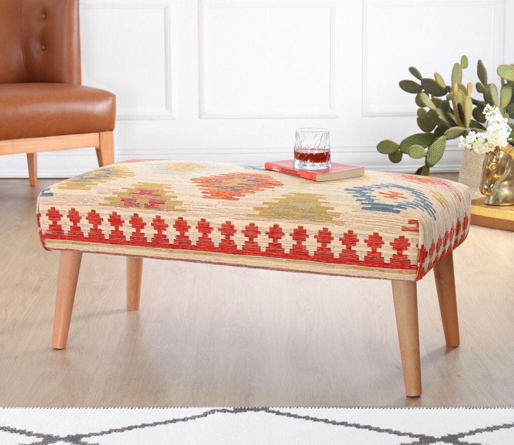 Atelier del Sofa Klupa Beshir, 91x42x46 cm, Krem