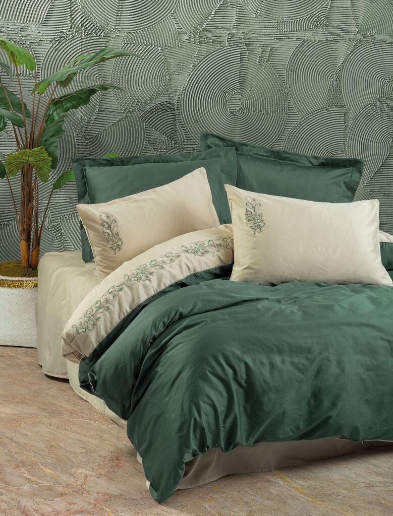 L'essentiel Maison Komplet posteljina Andy, 200x220 cm, Zelena-Bež