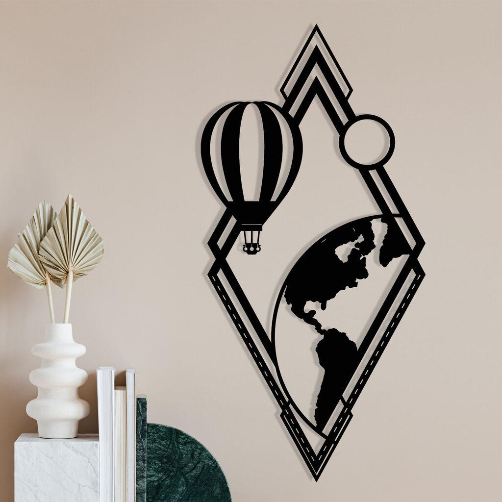 Wallity Zidna dekoracija Balon, 29x60 cm, 1.2mm, Crna