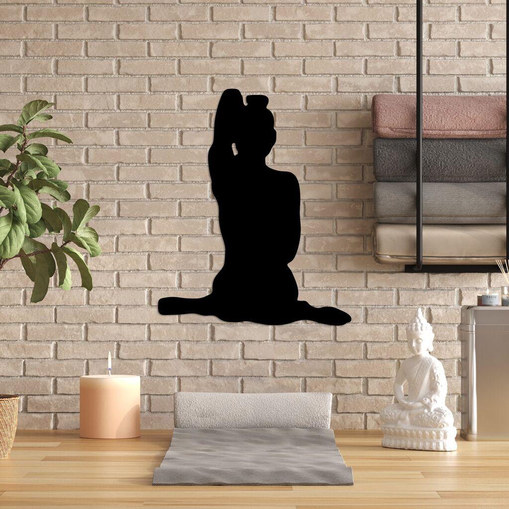 Wallity Zidna dekoracija Yoga 9, 45 x 55 cm,  Crna