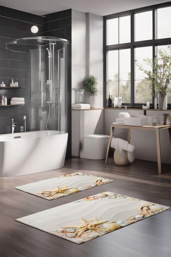 L'essentiel Maison Set prostirki za kupatilo CT-5242, 2 Komada, Krem
