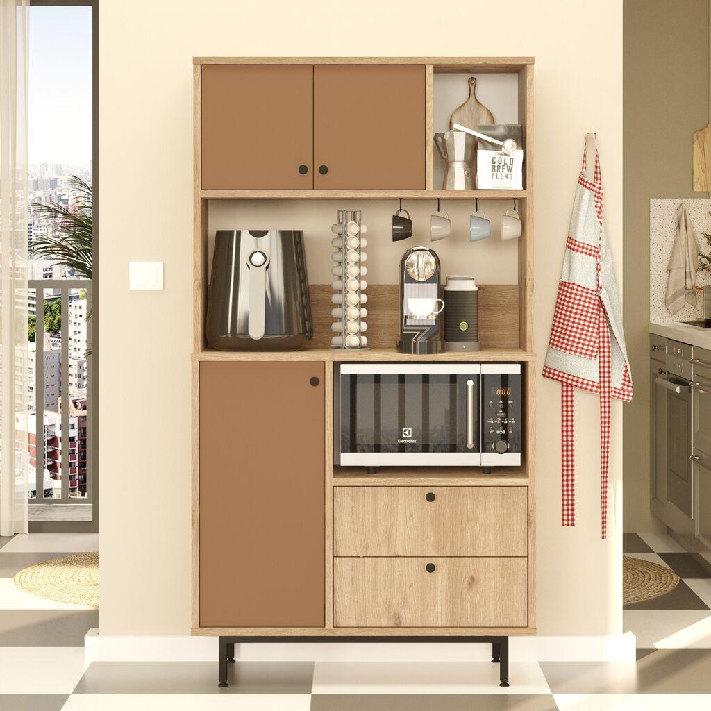 Hanah Home Komoda RE3-SK, 88x161.2x35.5 cm, Smeđa