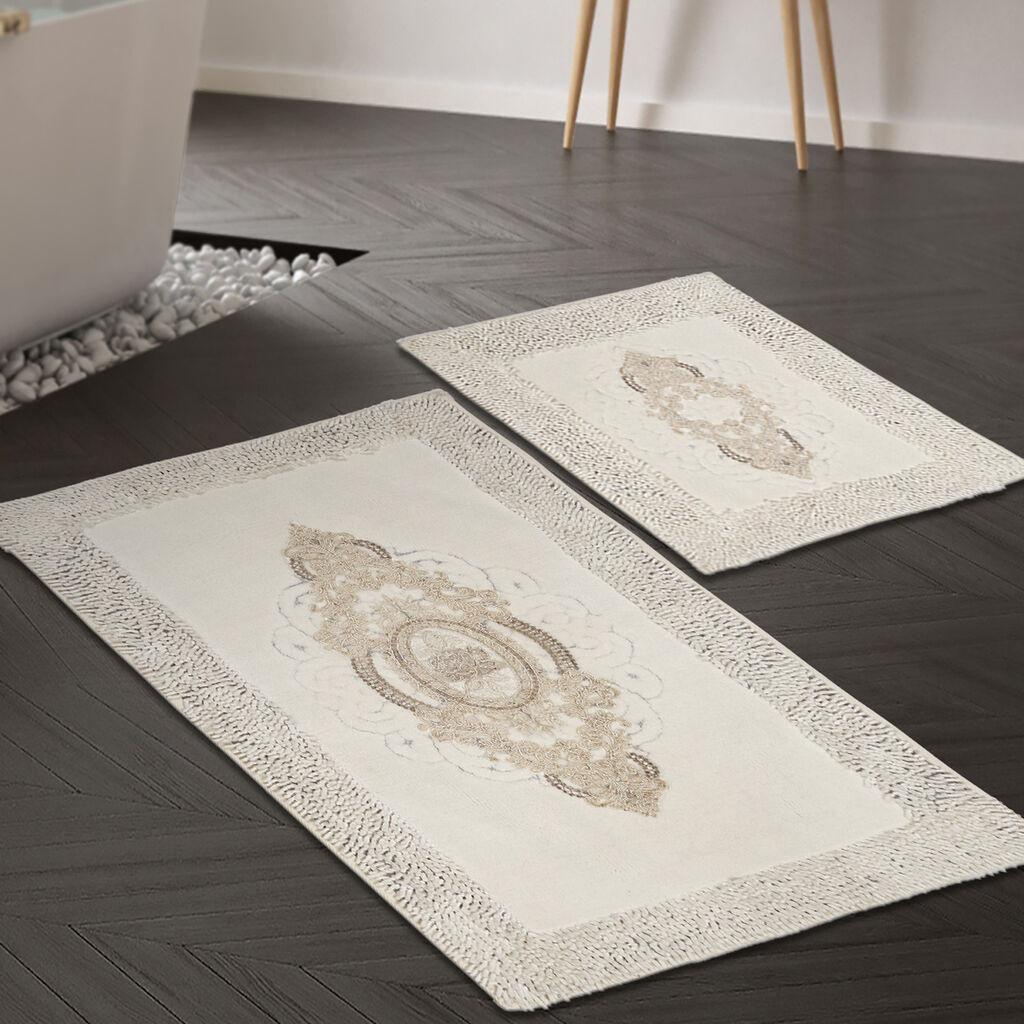 L'essentiel Maison Set 2 prostirke za kupatilo Krem