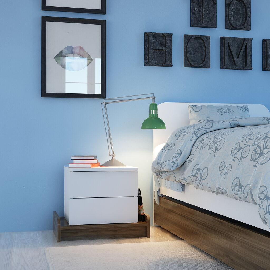 Hanah Home Noćni stočić Marina, 60x46x40 cm, Beli