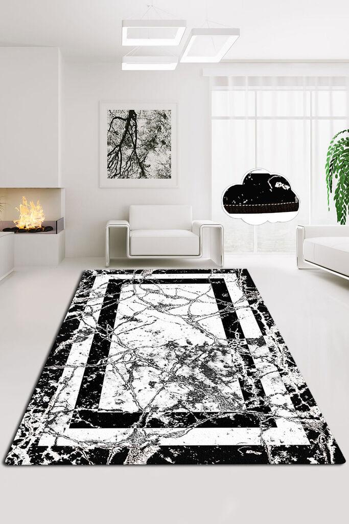 Conceptum Hypnose Tepih Marmor v2, 100x200cm, Crno-beli