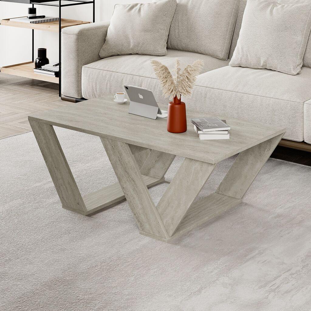 Hanah Home Klub sto Pipra, 110x40x60 cm, Svetlosivi