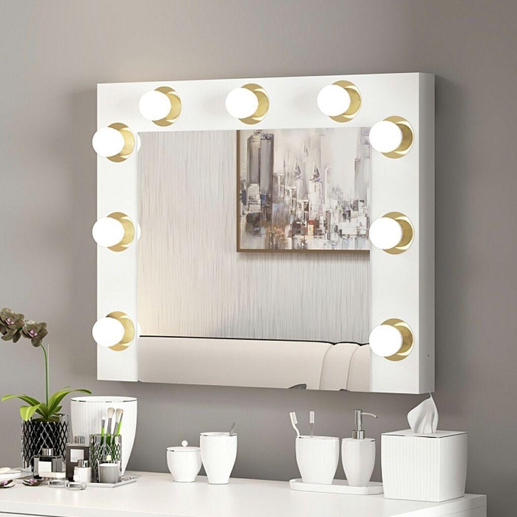 Hanah Home Ogledalo za šminkanje Armin 72x60x7 cm, Beli