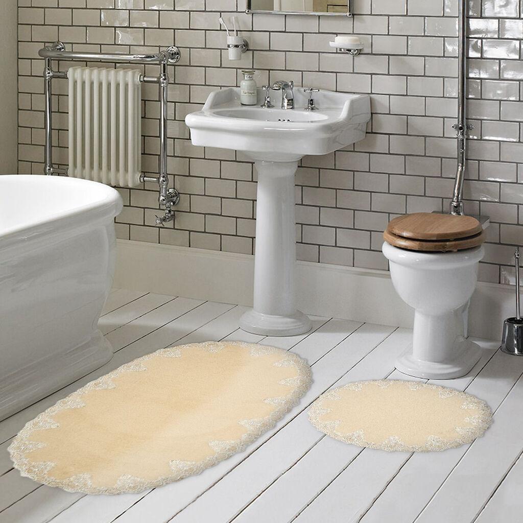 L'essentiel Maison Set prostirki za kupatilo Pineapple, 2 komada, 55x65 i 65x115 cm, Kapućino bojaPineapple