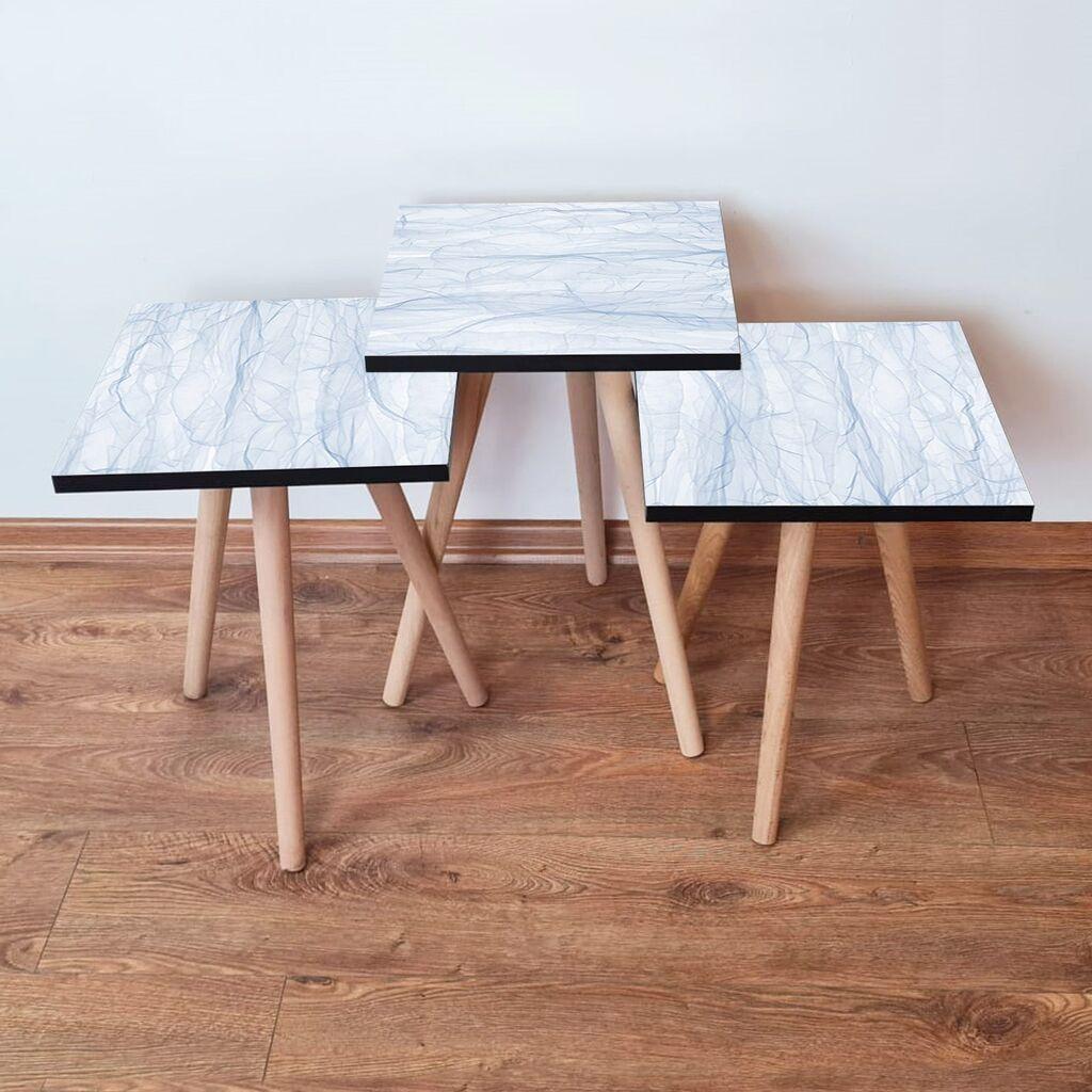 Hanah Home Set klub stočića 3Shp243, 3 komada, Šareni