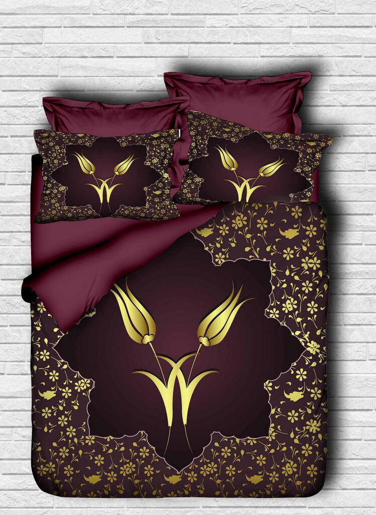 L'essentiel Maison Komplet posteljina 141, 160x220cm, Bordo-zlatna