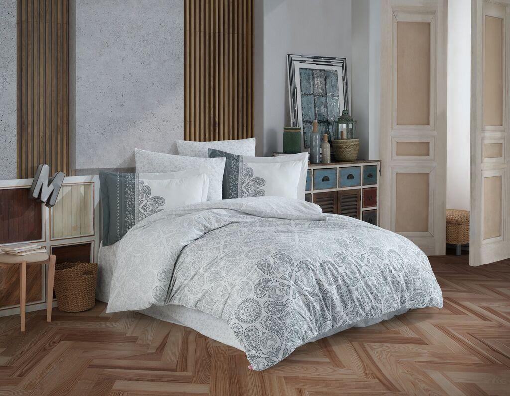 L'essentiel Maison Komplet posteljina Irene, 200x220 cm, Siva-Krem