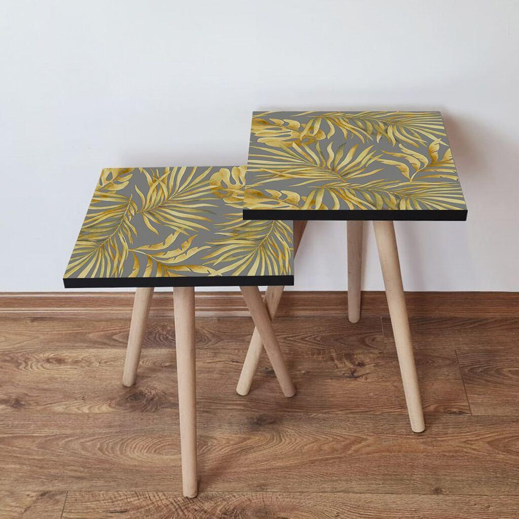 Hanah Home Set klub stočića 2Shp523, 2 komada, Šareni