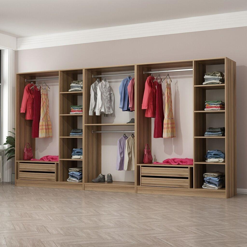 Hanah Home Garderober Kale-7675, 360x210x52 cm, Braon